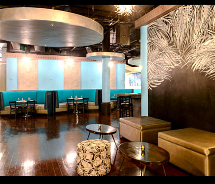 interior of restaurant and lounge tables